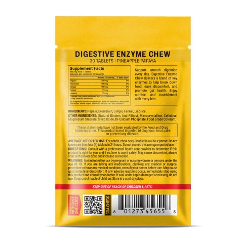 500mg Bromelain, Licorice, Fennel, Ginger, Papain Tablets - Pineapple Papaya - Thumbnail 8