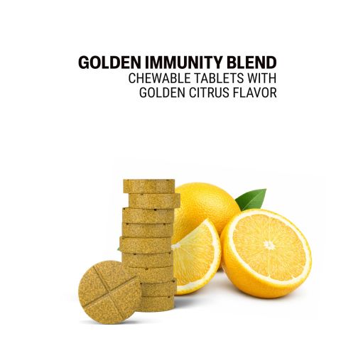 500mg Black Pepper, Turmeric, Ginger, Amla, Tulsi Tablets - Golden Citrus - Thumbnail 4
