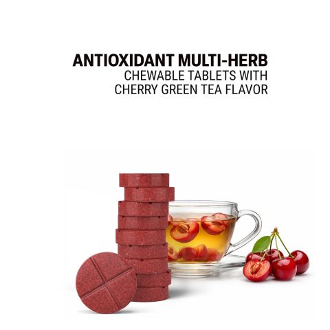 500mg Pomegratane, Green Tea, Turmeric, Amla, Goji Tablets - Cherry Green Tea - Thumbnail 4