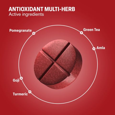 500mg Pomegratane, Green Tea, Turmeric, Amla, Goji Tablets - Cherry Green Tea - Thumbnail 5