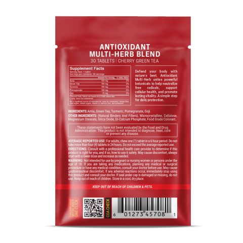 500mg Pomegratane, Green Tea, Turmeric, Amla, Goji Tablets - Cherry Green Tea - Thumbnail 8