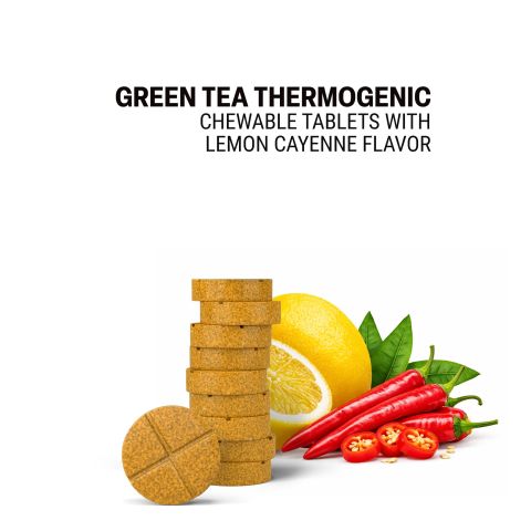 500mg Green Tea Thermogenic - Amla, Cayenne, Ginger, Green Coffee, Green Tea Tablets - Lemon Cayenne - Thumbnail 4