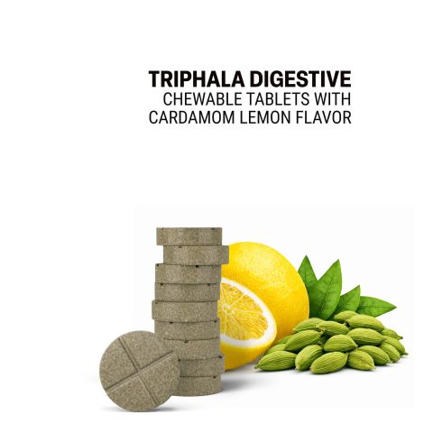 500mg Licorice, Triphala, Fennel, Ginger, Amla Tablets - Cardamom Lemon - Thumbnail 4