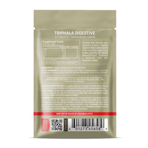 500mg Licorice, Triphala, Fennel, Ginger, Amla Tablets - Cardamom Lemon - Thumbnail 8