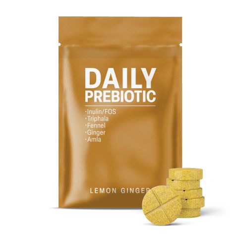500mg Inulin/FOS, Triphala, Fennel, Ginger, Amla Tablets - Lemon Ginger - Thumbnail 2