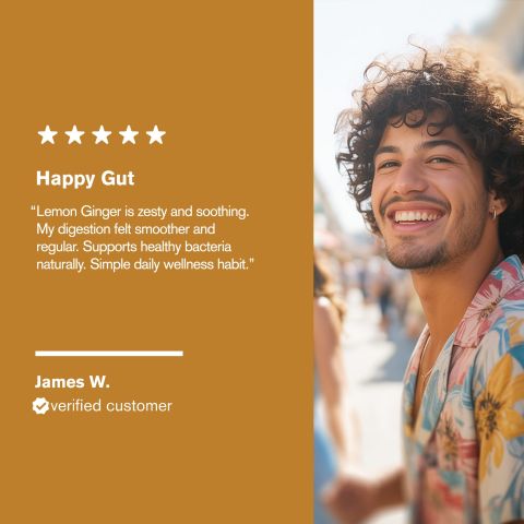 500mg Inulin/FOS, Triphala, Fennel, Ginger, Amla Tablets - Lemon Ginger - Thumbnail 7