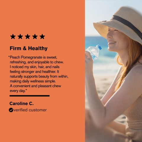 500mg Bamboo Silica, Pomegranate, Turmeric, Amla, Gotu Tablets - Peach Pomegranate - Thumbnail 7