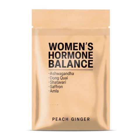 500mg Ashwagandha, Dong Quai, Shatavari, Saffron, Amla Tablets - Peach Ginger - Thumbnail 3