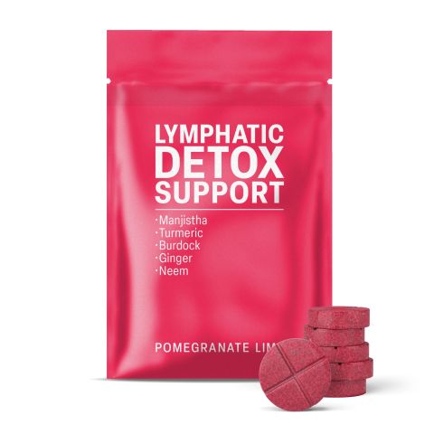 500mg Lymphatic Detox Support - Burdock, Ginger, Manjustha, Neem, Turmeric - Pomegranate Lime - Thumbnail 2