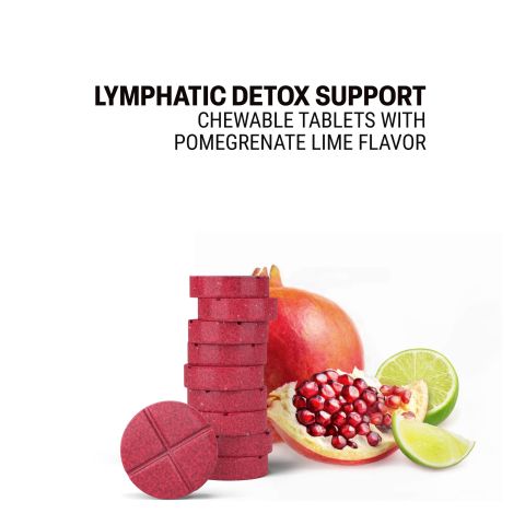 500mg Lymphatic Detox Support - Burdock, Ginger, Manjustha, Neem, Turmeric - Pomegranate Lime - Thumbnail 4
