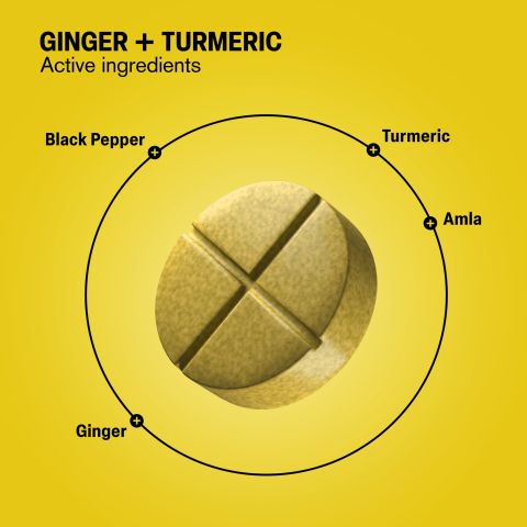 500mg Black Pepper, Turmeric, Ginger, Amla Tablets - Spiced Orange - Thumbnail 5