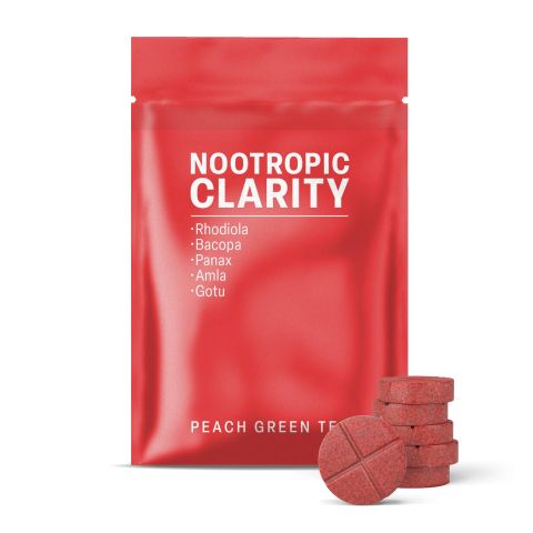 500mg Rhodiola, Bacopa, Panax, Amla, Gotu Tablets - Peach Green Tea - Thumbnail 2