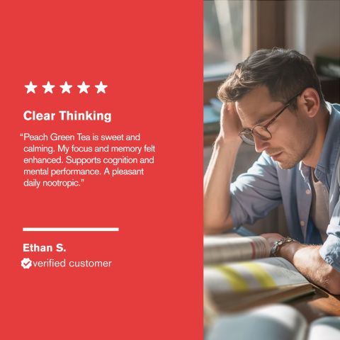 500mg Rhodiola, Bacopa, Panax, Amla, Gotu Tablets - Peach Green Tea - Thumbnail 7