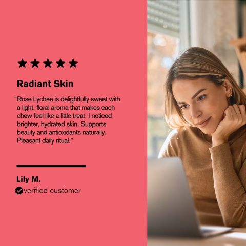 500mg Pomegranate, Gotu Kola, Turmeric, Pearl, Amla Tablets - Rose Lychee - Thumbnail 7