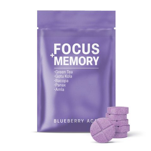 500mg Green Tea, Gotu Kola, Bacopa, Panax, Amla Tablets - Blueberry Acai - Thumbnail 2