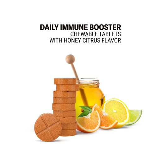500mg Pomegratane, Turmeric, Ginger, Amla, Tulsi Tablets - Honey Citrus - Thumbnail 4
