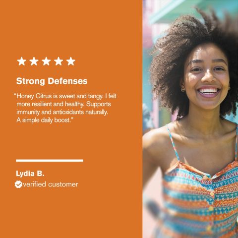 500mg Pomegratane, Turmeric, Ginger, Amla, Tulsi Tablets - Honey Citrus - Thumbnail 7