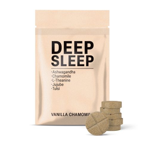 500mg Ashwagandha, Chamomile, L-Theanine, Jujube, Tulsi Tablets - Vanilla Chamomile - Thumbnail 2
