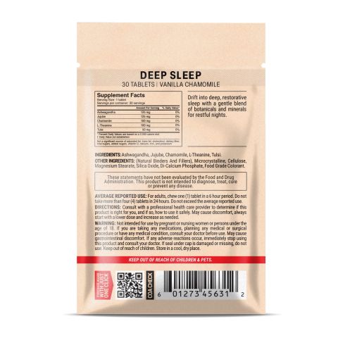500mg Ashwagandha, Chamomile, L-Theanine, Jujube, Tulsi Tablets - Vanilla Chamomile - Thumbnail 8