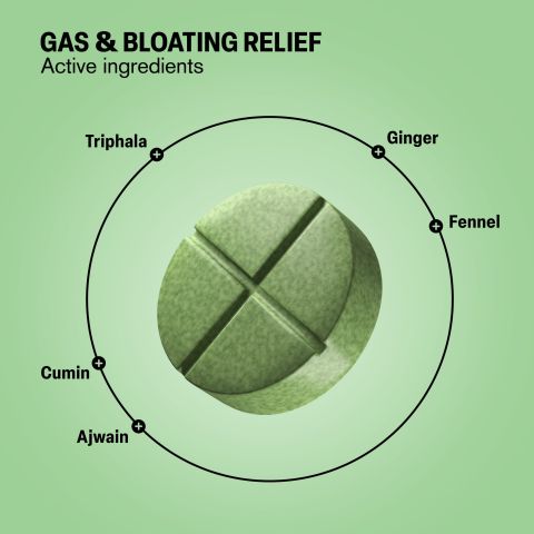 500mg Triphala, Fennel, Ginger, Ajwain, Cumin Tablets - Lemon Mint - Thumbnail 5