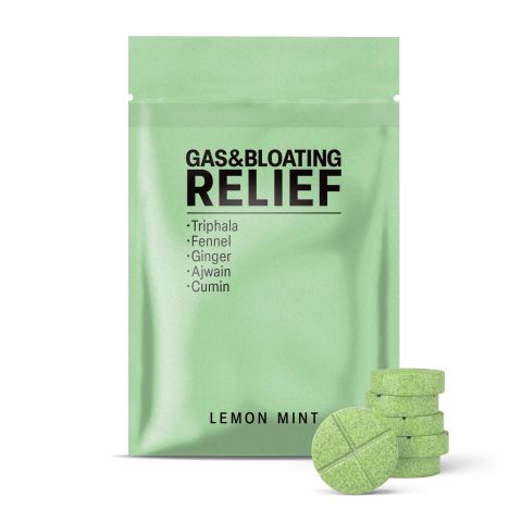 500mg Triphala, Fennel, Ginger, Ajwain, Cumin Tablets - Lemon Mint - Thumbnail 2