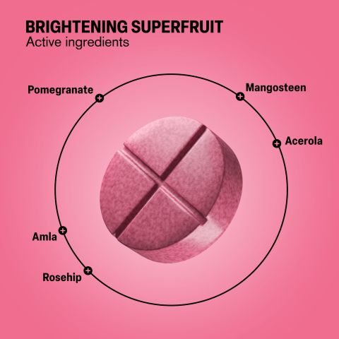500mg Pomegratane, Mangosteen, Rosehip, Acerola, Amla Tablets - Pink Lemonade - Thumbnail 5