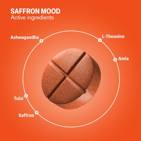 500mg Ashwagandha, L-Theanine, Saffron, Amla, Tulsi Tablets - Orange Vanilla - Thumbnail 5