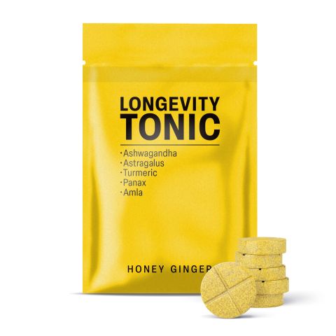 500mg Ashwagandha, Astragalus, Turmeric, Panax, Amla Tablets - Honey Ginger - Thumbnail 2