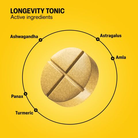 500mg Ashwagandha, Astragalus, Turmeric, Panax, Amla Tablets - Honey Ginger - Thumbnail 5