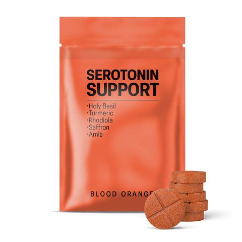 500mg Holy Basil, Turmeric, Rhodiola, Saffron, Amla Tablets - Blood Orange - Thumbnail 2