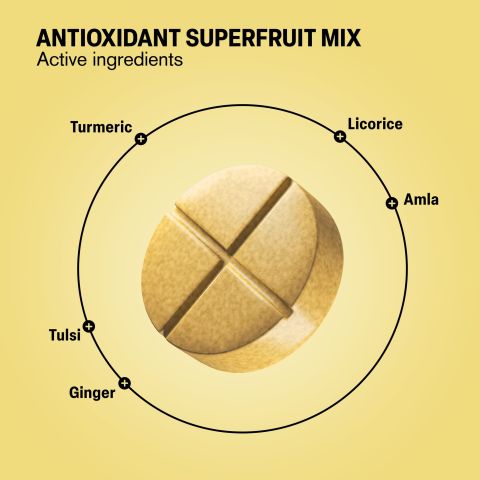 500mg Turmeric, Licorice, Ginger, Amla, Tulsi Tablets - Honey Ginger Lemon - Thumbnail 5