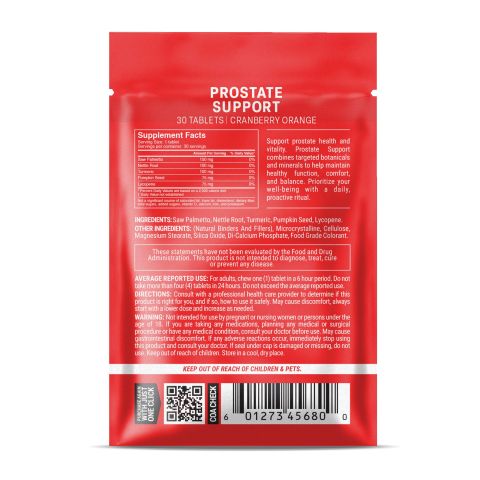 500mg Pumpkin Seed, Saw Palmetto, Nettle Root, Lycopene, Turmeric Tablets - Cranberry Orange - Thumbnail 8