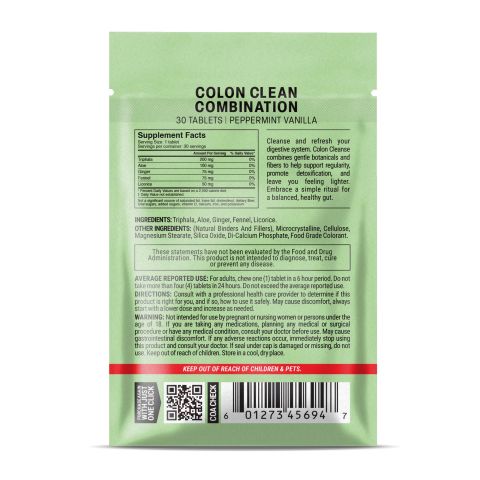 500mg Triphala, Licorice, Ginger, Fennel, Aloe Tablets - Peppermint Vanilla - Thumbnail 8