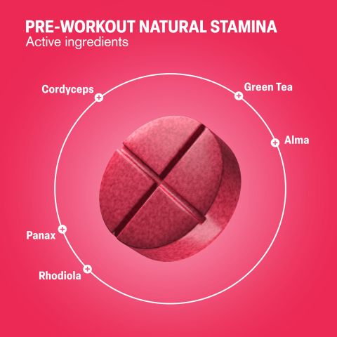 500mg Cordyceps, Green Tea, Rhodiola, Panax, Amla Tablets - Berry Lemon - Thumbnail 5