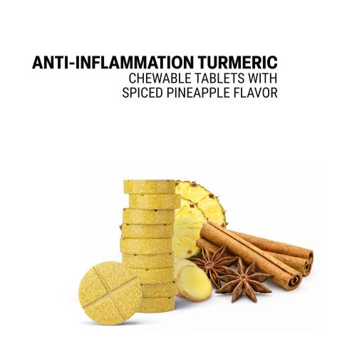 500mg Black Pepper, Boswellia, Turmeric, Ginger Tablets - Spiced Pineapple - Thumbnail 4