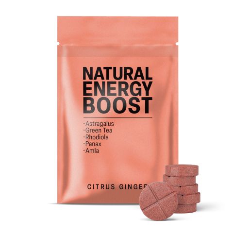 500mg Astragalus, Green Tea, Rhodiola, Panax, Amla Tablets - Citrus Ginger - Thumbnail 2