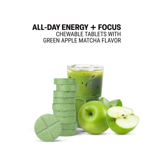 500mg Green Tea, Gotu Kola, Rhodiola, Bacopa, Panax Tablets - Green Apple Matcha - Thumbnail 4