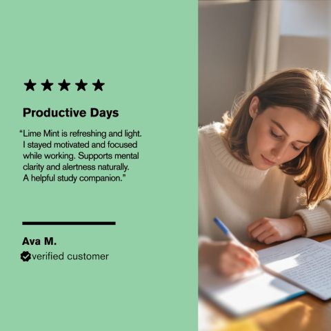 500mg L-Theanine, Green Tea, Rhodiola, Bacopa, Gotu Tablets - Lime Mint - Thumbnail 7